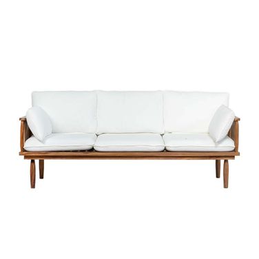 Vineyard Outdoor Sofa In White and Brown