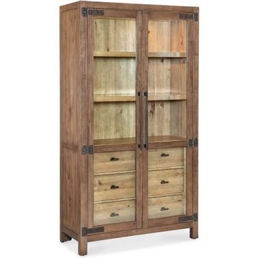 Vineyard Row Display Cabinet In Dark Wood