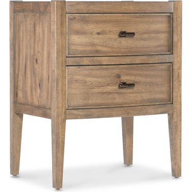 Vineyard Row 26 Inch Two Drawer Nightstand In Light Wood