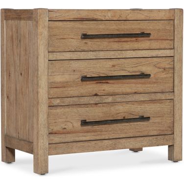 Vineyard Row 34 Inch Two Drawer Nightstand In Light Wood