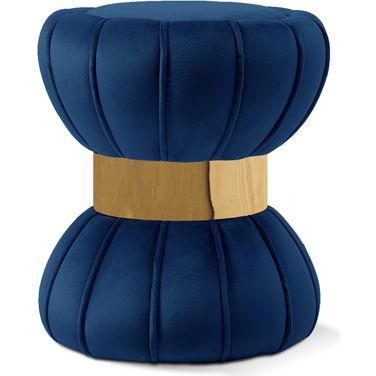 Vino Velvet Ottoman/Stool In Navy