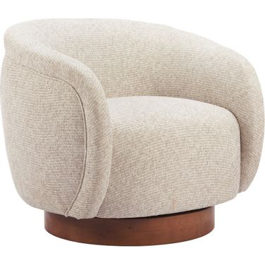 Vinta Swivel Chair In Beige