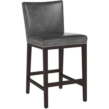 Vintage Counter Stool In Overcast Grey