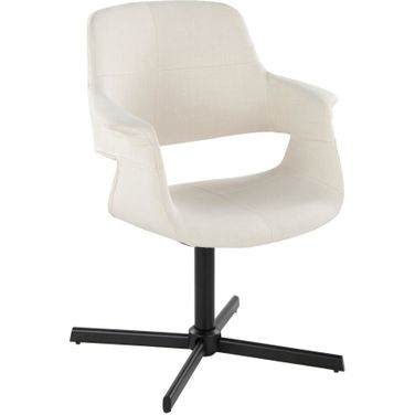 Vintage Flair Swivel Accent Chair In Cream