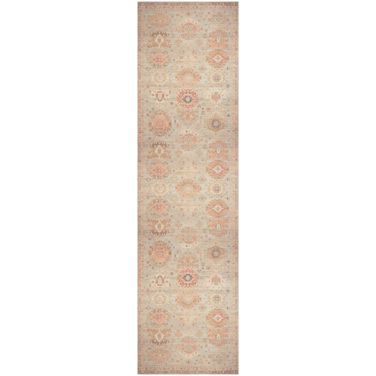 Vintage Washables 2'2" x 8' Indoor Rug In Sage Multi