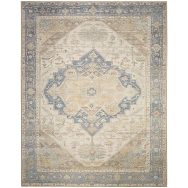 Vintage Washables 9' x 12' Indoor Rug In Blue Green