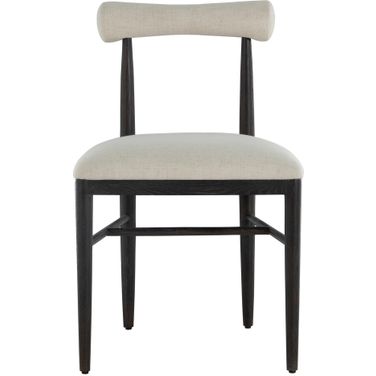 Vira Side Chair In Black and Matte Gold Brass
