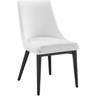 Viscount White Fabric Dining Chair