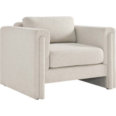 Visible Fabric Armchair In Ivory