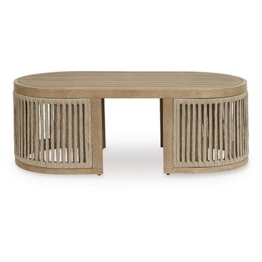 Vision Lane Outdoor Coffee Table In Beige