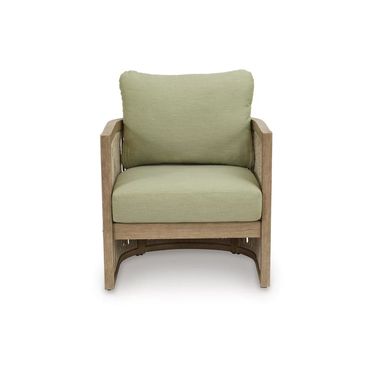 Vision Lane Outdoor Lounge Chair Set of 2 In Green and Beige