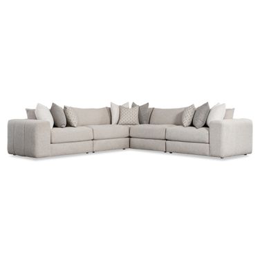 Vista 5-Piece Fabric Sectional In Beige
