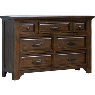 Vista Canyon 7 Drawer Dresser In Burnt Umber