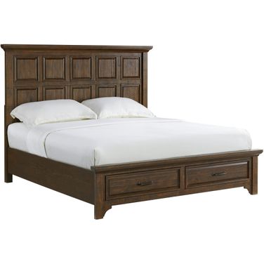 Vista Canyon Queen Storage Bed In Burnt Umber