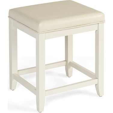 Vista Makeup Vanity Stool In White