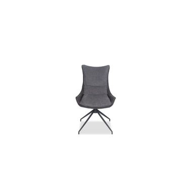 Vita Dining Chair Black Powder Coated Steel Base In Steel Grey and Charcoal