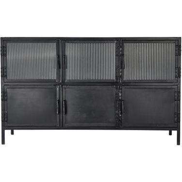 Vitrino Black 6 Door Console