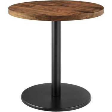 Viva Acacia Wood Round Side Table In Light Oak