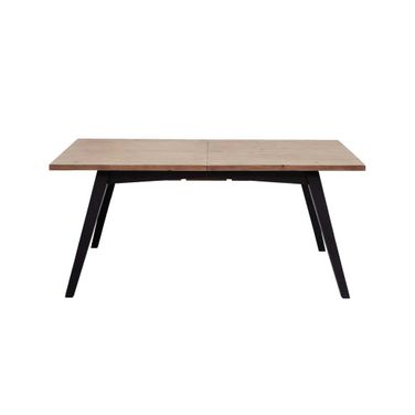 Viva Extension Dining Table In Sundried Wheat and Matte Black