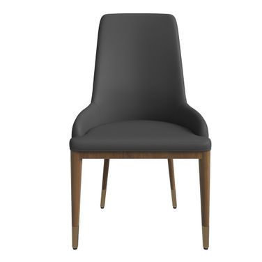 Viva Modern Wooden Dining Chair In Dark Grey
