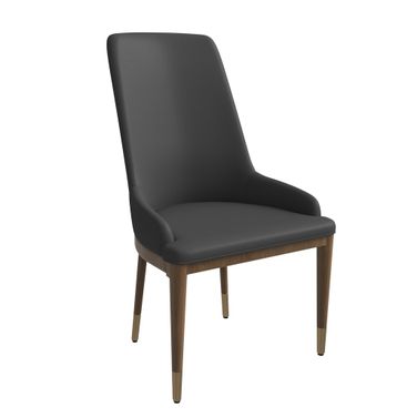 Viva Modern Wooden Dining Chair Set of 2 In Dark Grey