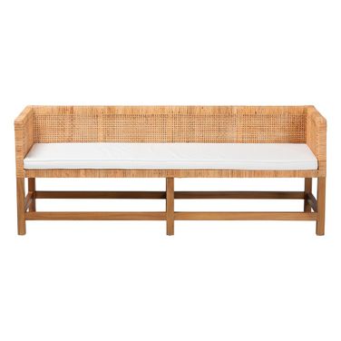Vivan Bench In Natural Rattan and Honey