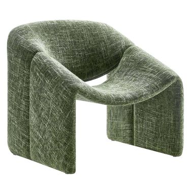 Vivi Chenille Upholstered Accent Chair In Basil