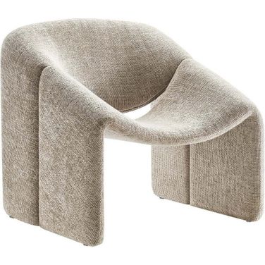 Vivi Chenille Upholstered Accent Chair In Khaki