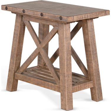Vivian Chair Side Table In Light Brown