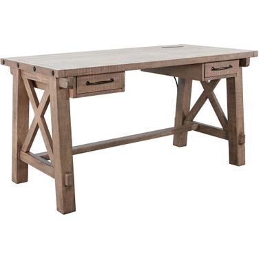 Vivian Writing Desk with Power Plug In Desert Rock