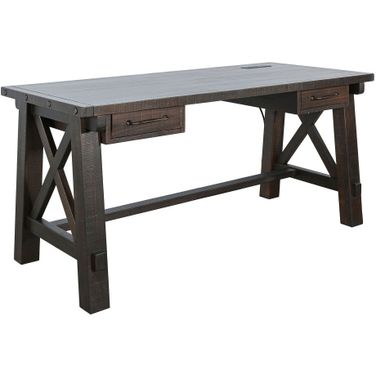 Vivian Writing Desk with Power Plug In Raisin