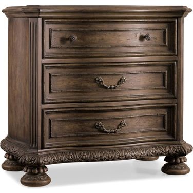 Rhapsody Medium Wood 3 Drawer Nightstand