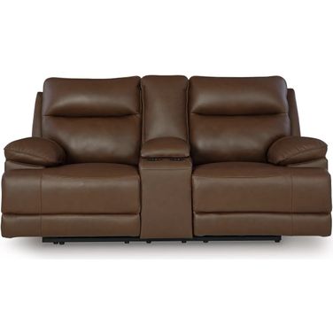 VonRyan Power Reclining Loveseat In Tobacco