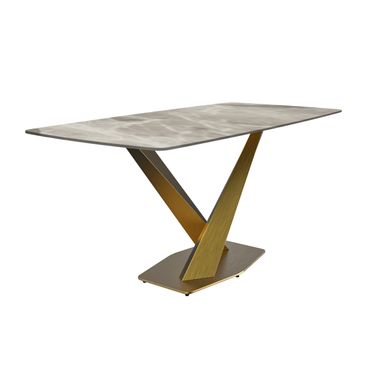 Voren 55 Inch Dining Table In Deep Grey