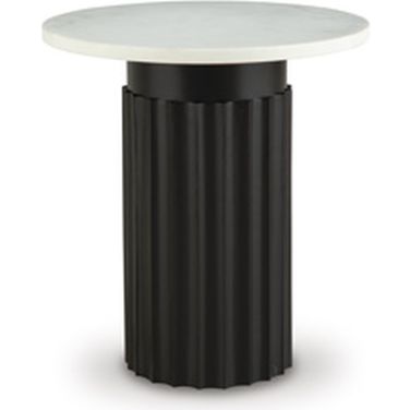 Wainstone Accent Table In Black and White