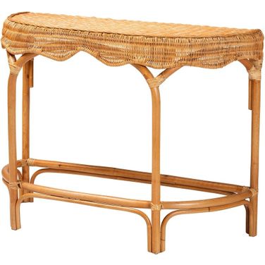 Wakana Rattan Console Table In Natural Brown