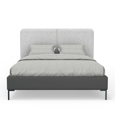 Walden Standard King Bed In Light Grey and Dark Grey