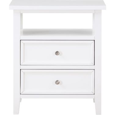 Walker 2 Drawer Nightstand In White