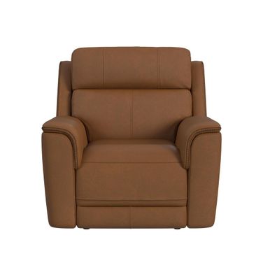 Walker Power Motion Recliner with Power Headrest and Lumbar In Butternut