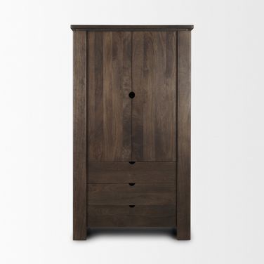 Wallen Solid Wood Curio Cabinet In Brown