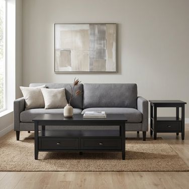 Warm Shaker Occasional Table Set In Black