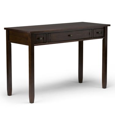 Warm Shaker Solid Wood Desk In Tobacco Brown