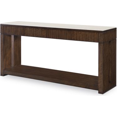Warner Console Table With Stone Top In Stone