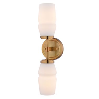 Warren 18.5 Inch 2 Light Wall Light In Brushed Brass