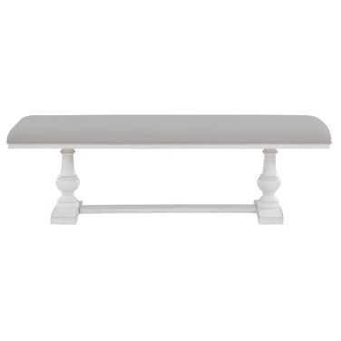 Warren 60 Inch Upholstered Bench In White