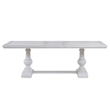 Warren 72-90 Inch Rec Table with 18 Inch Leaf In White