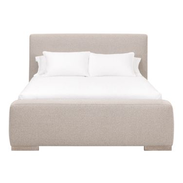 Stitch and Hand Warren Queen Bed In Jute and Natural Gray
