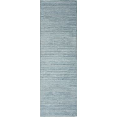 Washable Essentials 2'2" x 10' Indoor Rug In Aqua