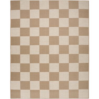 Washable Modern Jute 5'3" x 7'3" Modern Indoor Rug In Natural and Ivory