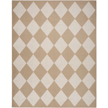 Washable Modern Jute 7'10" x 9'10" Modern Indoor Rug In Natural and Ivory